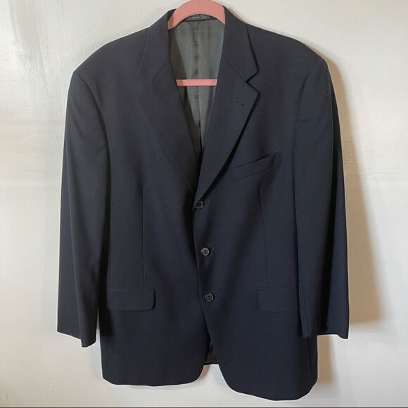 KAA by Krizia x Dillard's Navy Suit Jacket Sz 42R - Picture 2 of 14
